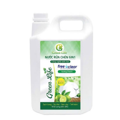 Nước rửa chén 6in1 (Hương chanh) 5 lít