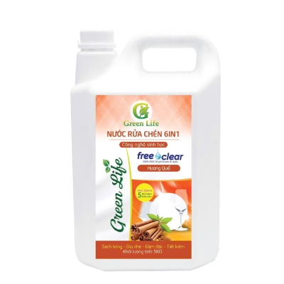 Nước rửa chén 6in1 (Hương quế) 5 lít